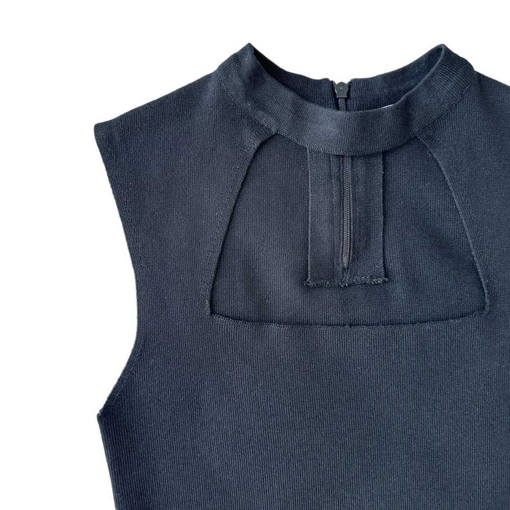 SUZY SHIER BLACK SLEEVELESS SQUARE NECKLINE TOP | SIZE S NWOT - Picture 3 of 16